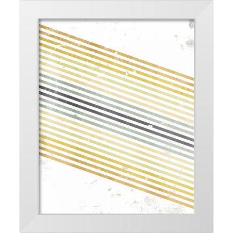 Grey Sun White Modern Wood Framed Art Print by OnRei