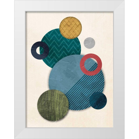 Circular Convention White Modern Wood Framed Art Print by OnRei