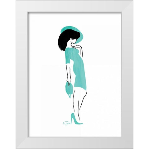 Who Me White Modern Wood Framed Art Print by OnRei