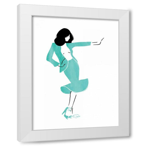 Stop It White Modern Wood Framed Art Print by OnRei