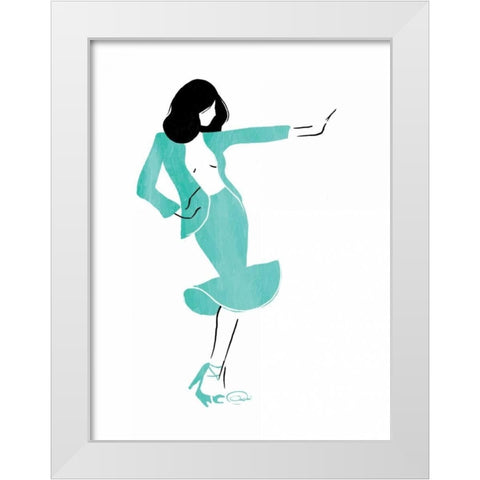 Stop It White Modern Wood Framed Art Print by OnRei