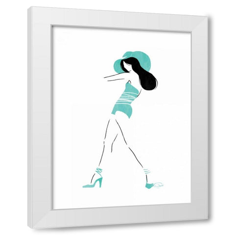 Work It White Modern Wood Framed Art Print by OnRei