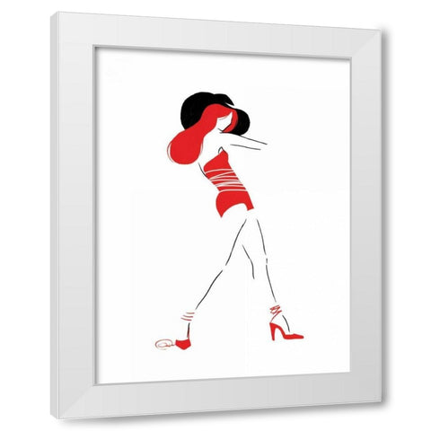 Work It Too White Modern Wood Framed Art Print by OnRei