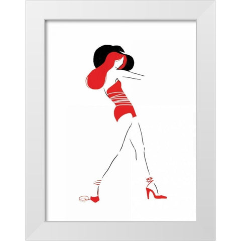 Work It Too White Modern Wood Framed Art Print by OnRei