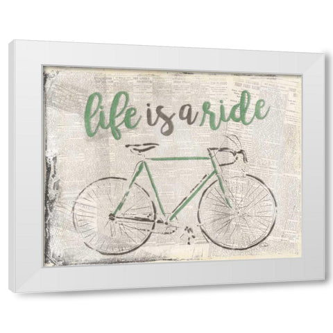 Is A Ride White Modern Wood Framed Art Print by OnRei