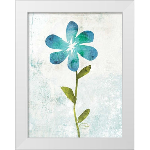 Happy White Modern Wood Framed Art Print by OnRei