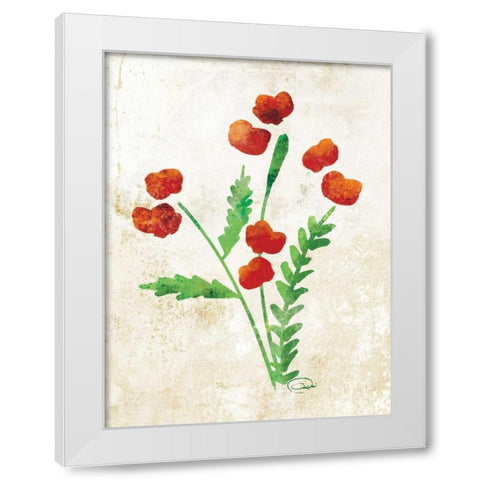 Joy White Modern Wood Framed Art Print by OnRei