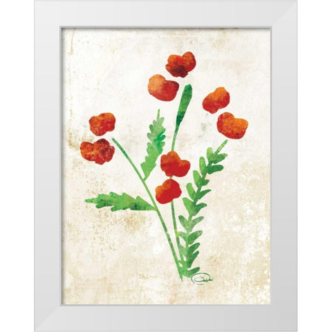 Joy White Modern Wood Framed Art Print by OnRei