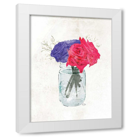 Beauty In A Jar White Modern Wood Framed Art Print by OnRei