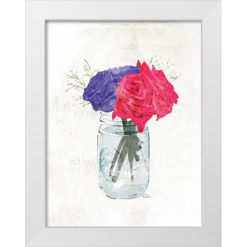 Beauty In A Jar White Modern Wood Framed Art Print by OnRei