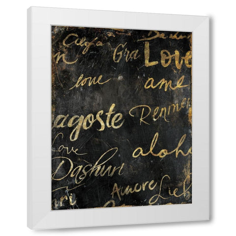 Language Of Love White Modern Wood Framed Art Print by OnRei