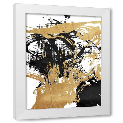 Jaidens Mess White Modern Wood Framed Art Print by OnRei