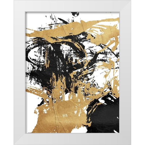 Jaidens Mess White Modern Wood Framed Art Print by OnRei