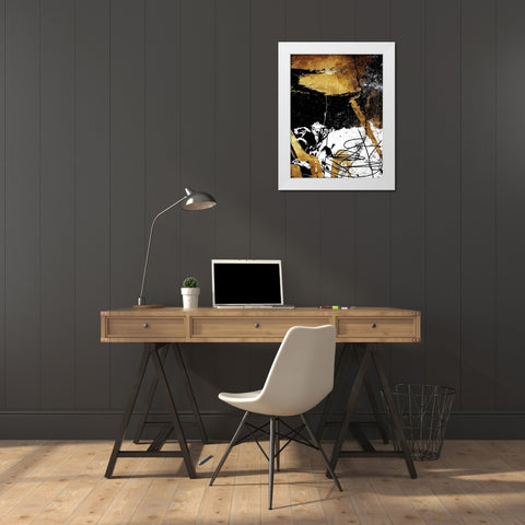 Focus White Modern Wood Framed Art Print by OnRei