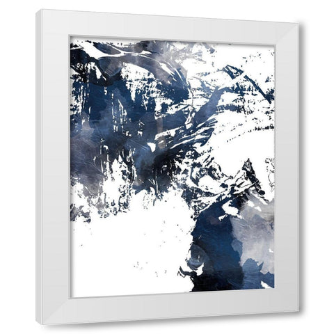 Blue Jay Mess White Modern Wood Framed Art Print by On Rei