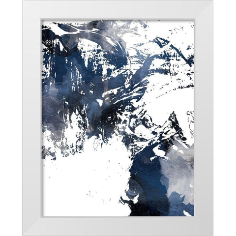 Blue Jay Mess White Modern Wood Framed Art Print by On Rei