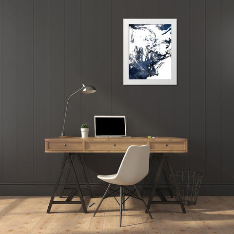 Blue Jay Mix White Modern Wood Framed Art Print by On Rei