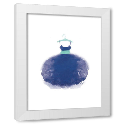 Puffy dress White Modern Wood Framed Art Print by OnRei