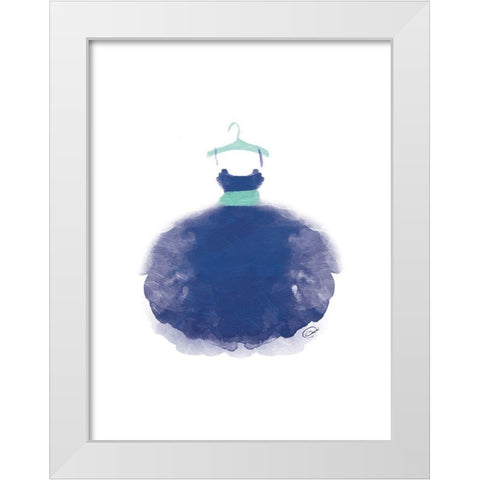 Puffy dress White Modern Wood Framed Art Print by OnRei