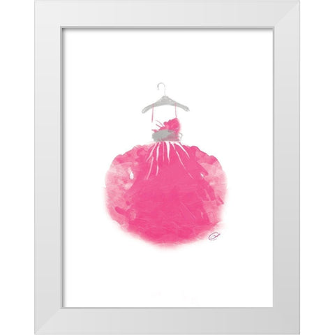 Puffy dress Two White Modern Wood Framed Art Print by OnRei