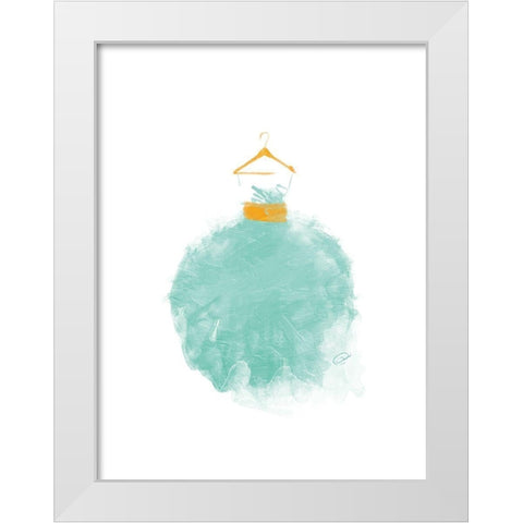 Puffy Dress Four White Modern Wood Framed Art Print by OnRei