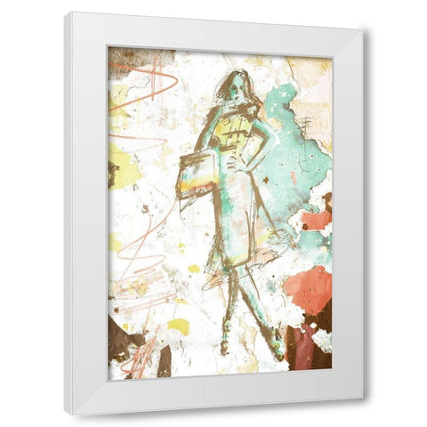 Fashion On The Wall White Modern Wood Framed Art Print by OnRei