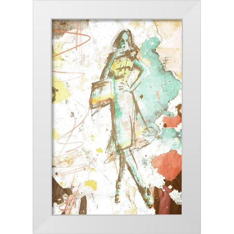 Fashion On The Wall White Modern Wood Framed Art Print by OnRei