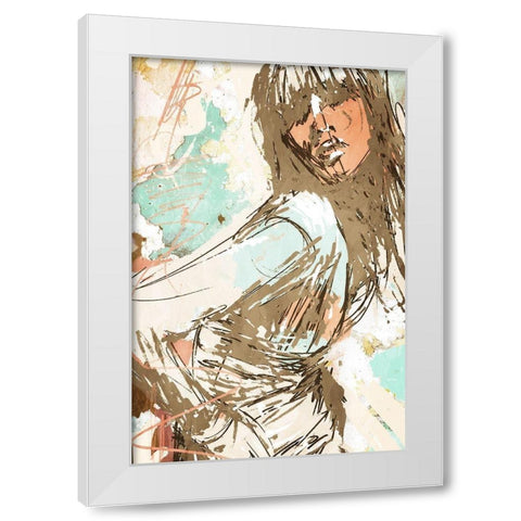 Fashion Push White Modern Wood Framed Art Print by OnRei