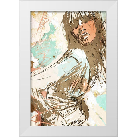 Fashion Push White Modern Wood Framed Art Print by OnRei