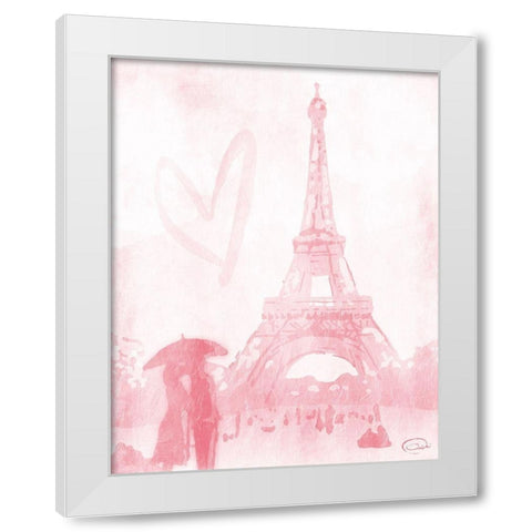 Blush Rain Mate White Modern Wood Framed Art Print by OnRei