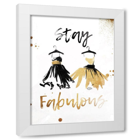 Stay Gold White Modern Wood Framed Art Print by OnRei