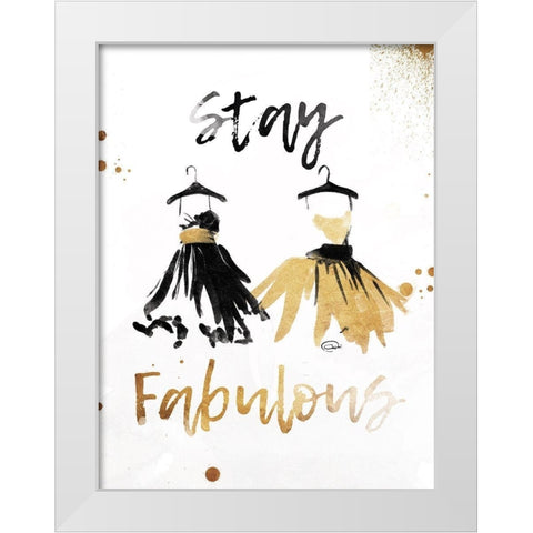 Stay Gold White Modern Wood Framed Art Print by OnRei