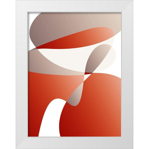 Self Reflection Mate White Modern Wood Framed Art Print by OnRei