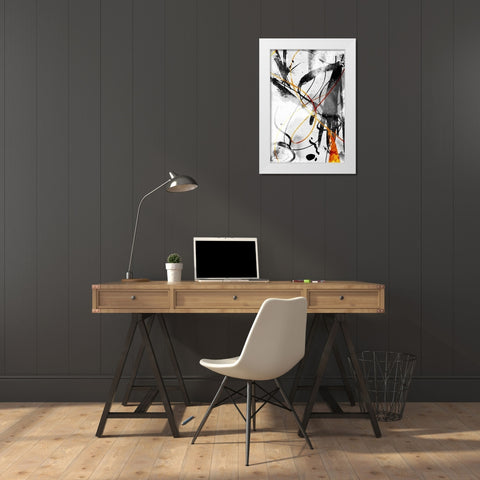 Get It All Out White Modern Wood Framed Art Print by OnRei