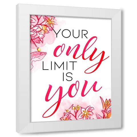 Only You White Modern Wood Framed Art Print by OnRei