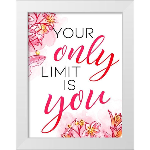 Only You White Modern Wood Framed Art Print by OnRei