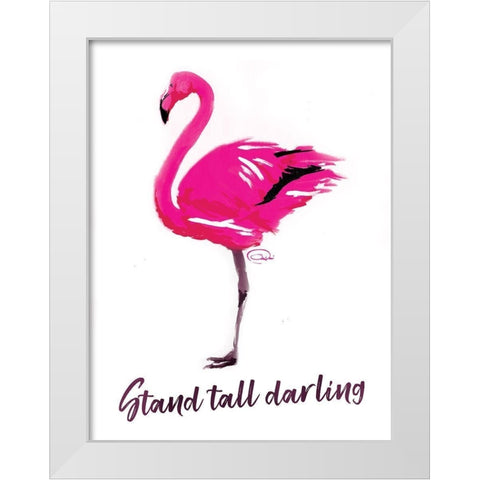 Stand Tall White Modern Wood Framed Art Print by OnRei