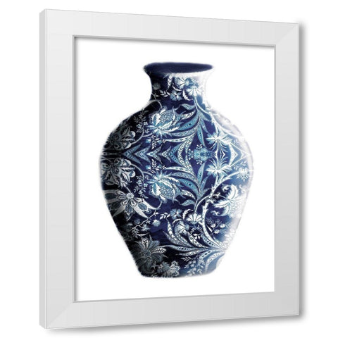 Clean Vase White Modern Wood Framed Art Print by OnRei