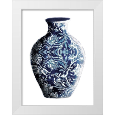 Clean Vase White Modern Wood Framed Art Print by OnRei