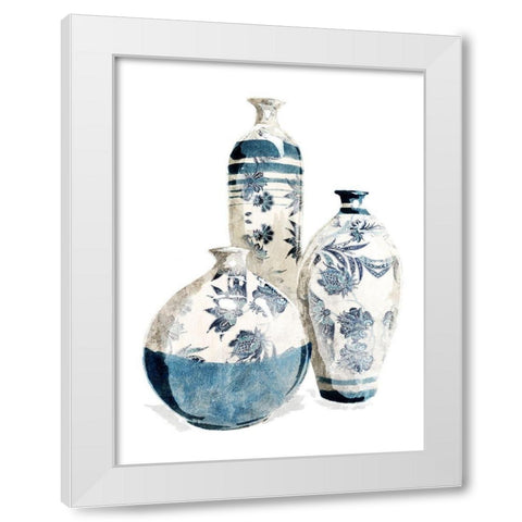 White China Vases White Modern Wood Framed Art Print by OnRei