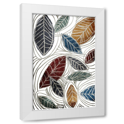 Fall Color Leaves White Modern Wood Framed Art Print by OnRei