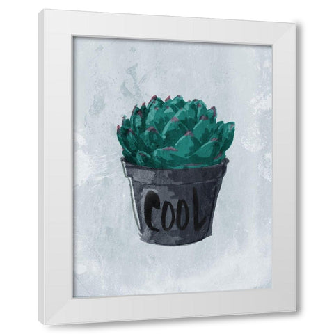 Cool Plant White Modern Wood Framed Art Print by OnRei