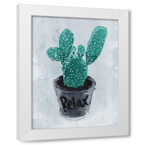 Relax Plant White Modern Wood Framed Art Print by OnRei