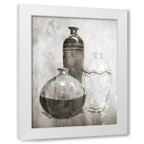 Muted Set White Modern Wood Framed Art Print by OnRei