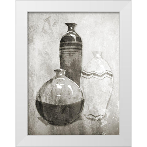 Muted Set White Modern Wood Framed Art Print by OnRei