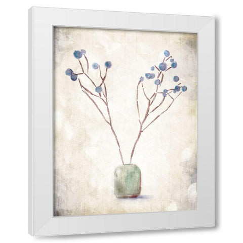 Secluded Plant White Modern Wood Framed Art Print by OnRei