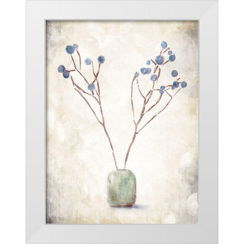 Secluded Plant White Modern Wood Framed Art Print by OnRei