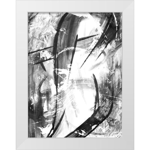 Sting White Modern Wood Framed Art Print by OnRei