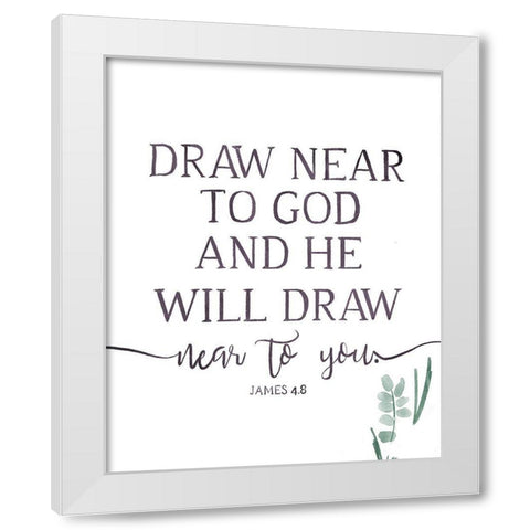 Will Draw White Modern Wood Framed Art Print by Villa, Milli