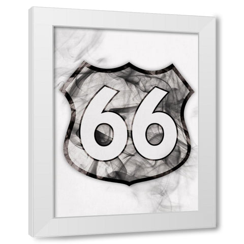 Smoke 66 White Modern Wood Framed Art Print by OnRei